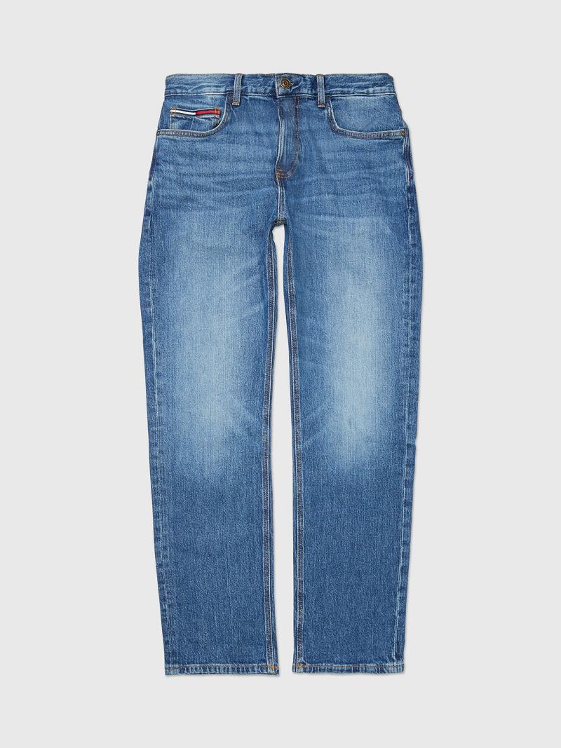 Férfi Tommy Hilfiger Relaxed fit medium wash Farmer Nadrág Kék | HU 1159BEX